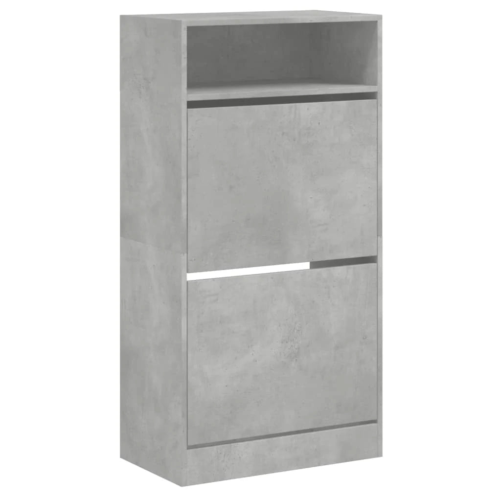 Scarpiera mobile contenitore per scarpe mobile per ingresso/corridoio/soggiorno 60 x 34 x 116 cm legno ingegnerizzato grigio 02_0021829