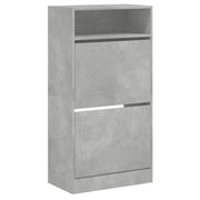 Scarpiera mobile contenitore per scarpe mobile per ingresso/corridoio/soggiorno 60 x 34 x 116 cm legno ingegnerizzato grigio 02_0021829