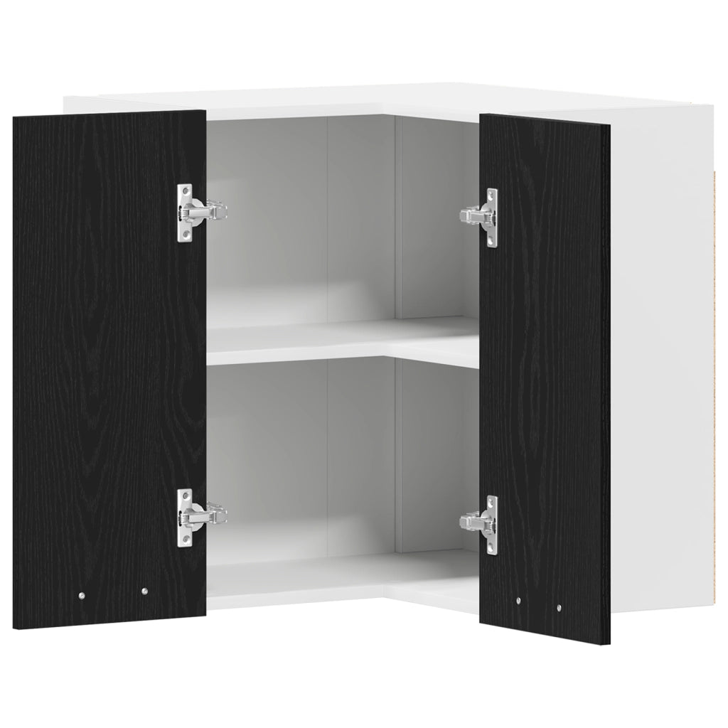 Armadio Angolare  - Rovere Nero - 57x57x60 cm - Realizzato in Legno Ingegnerizzato