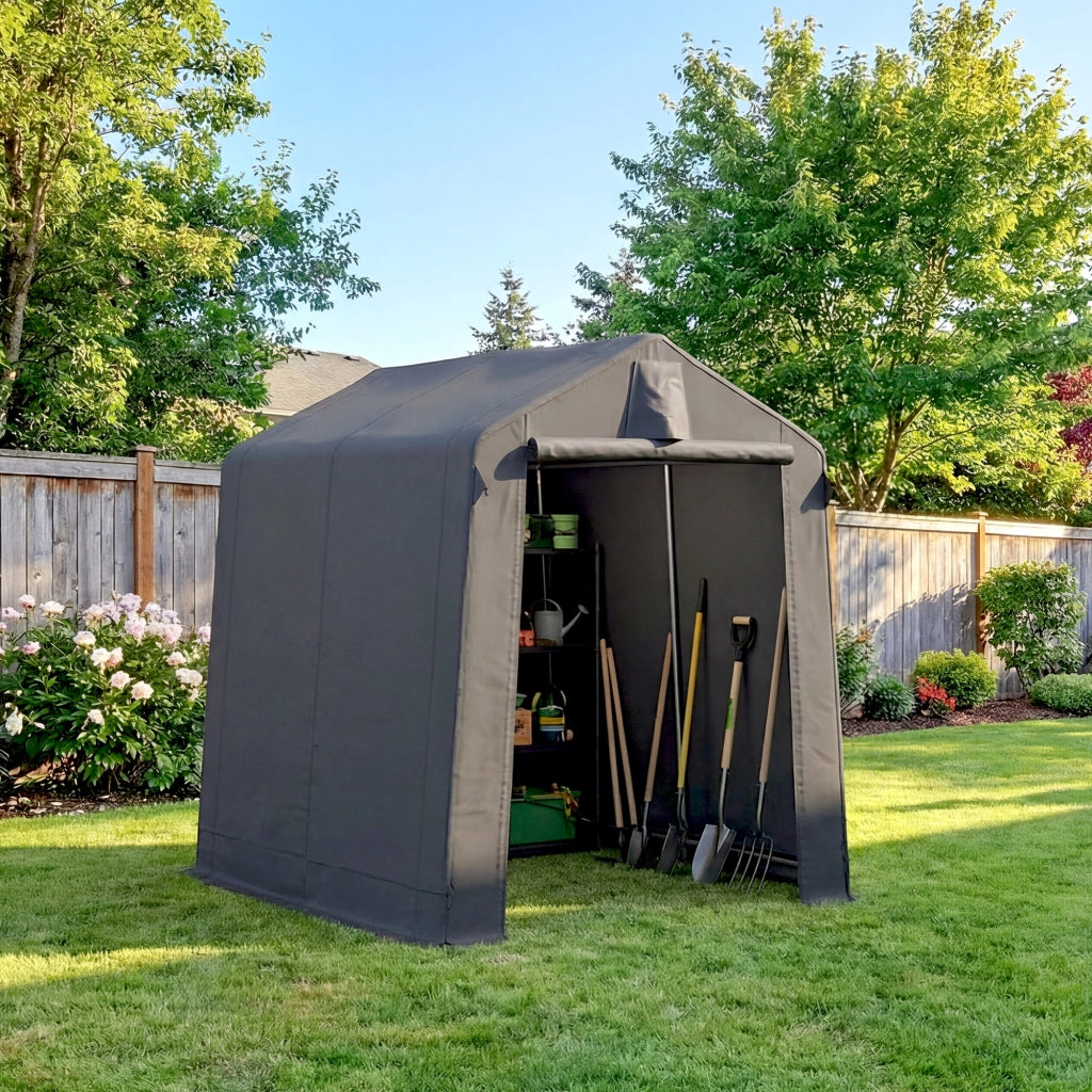 Tenda da giardino ¨C zephmum ¨C 230x190x190 cm grigio scuro