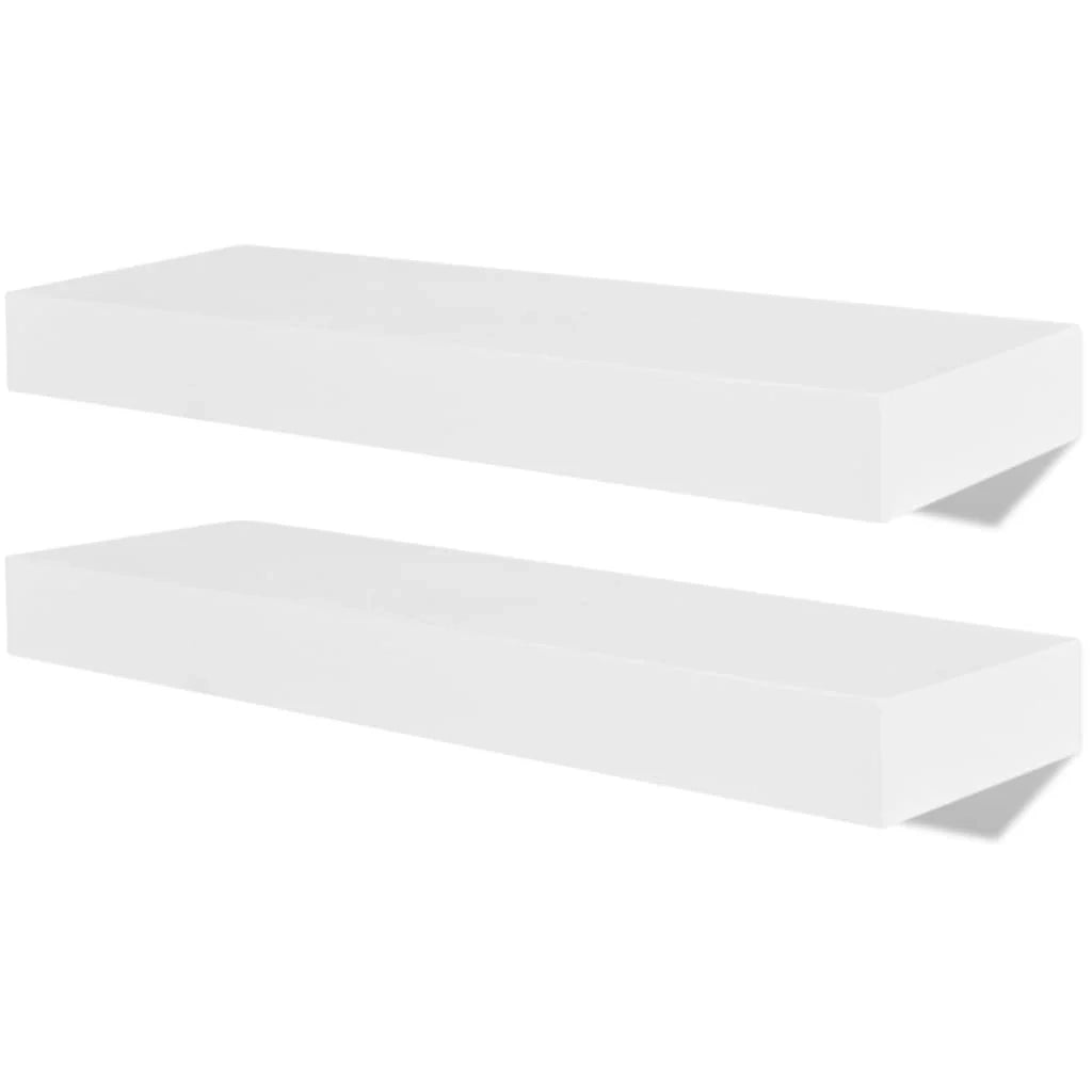 Scaffale/mobiletto/mobiletto da parete di design 4 pezzi bianco 40 cm 2702261