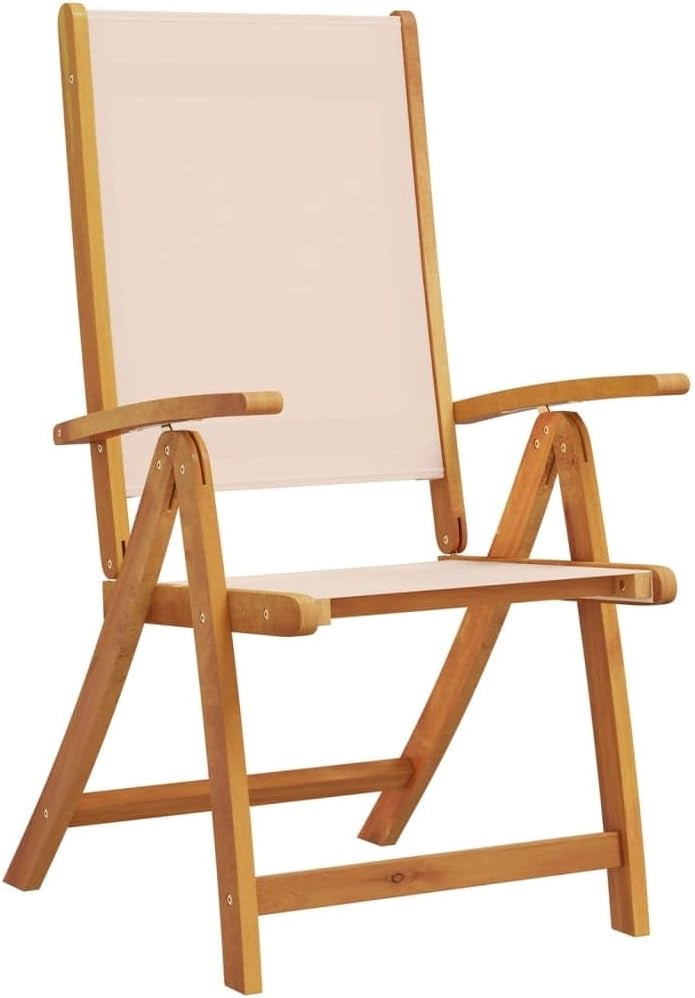 Set da pranzo da giardino 5 pezzi in legno massello di acacia e textilene, set tavolo e sedie da giardino, tavolo terrazza esterna e sedie, set terrazza, mobili da giardino esterno - 3279280