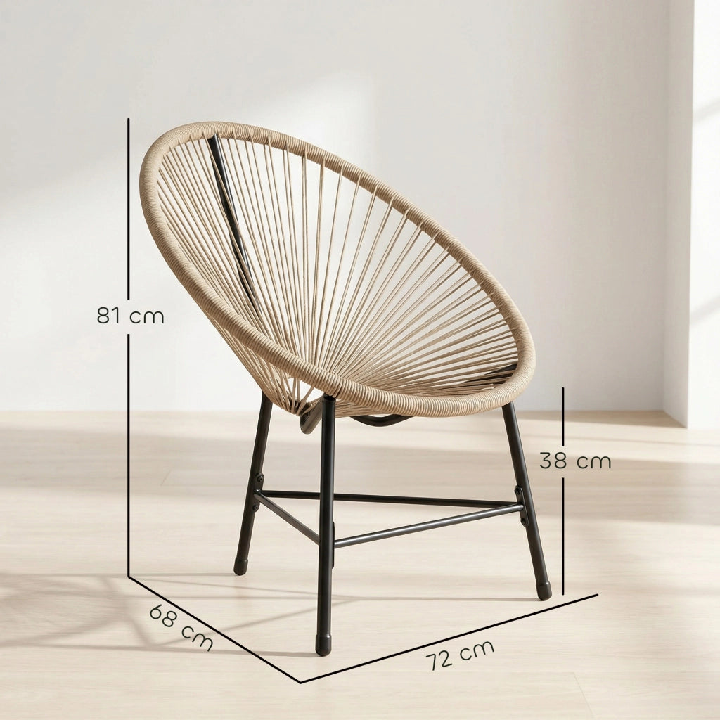 Poltrona da giardino Acapulco ¨C zephmum ¨C 72x68x81 cm