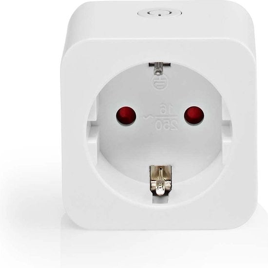 Pilastro Wi-Fi con contatore di corrente e interruttore - 1 contatto - max 16A - bianco
