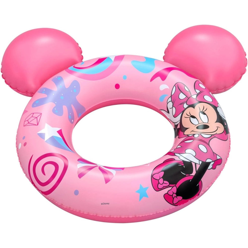 Trade Shop - Salvagente Gonfiabile Galleggiante Splash Pal Minnie Con Orecchie Rosa 65 Cm 9102n -