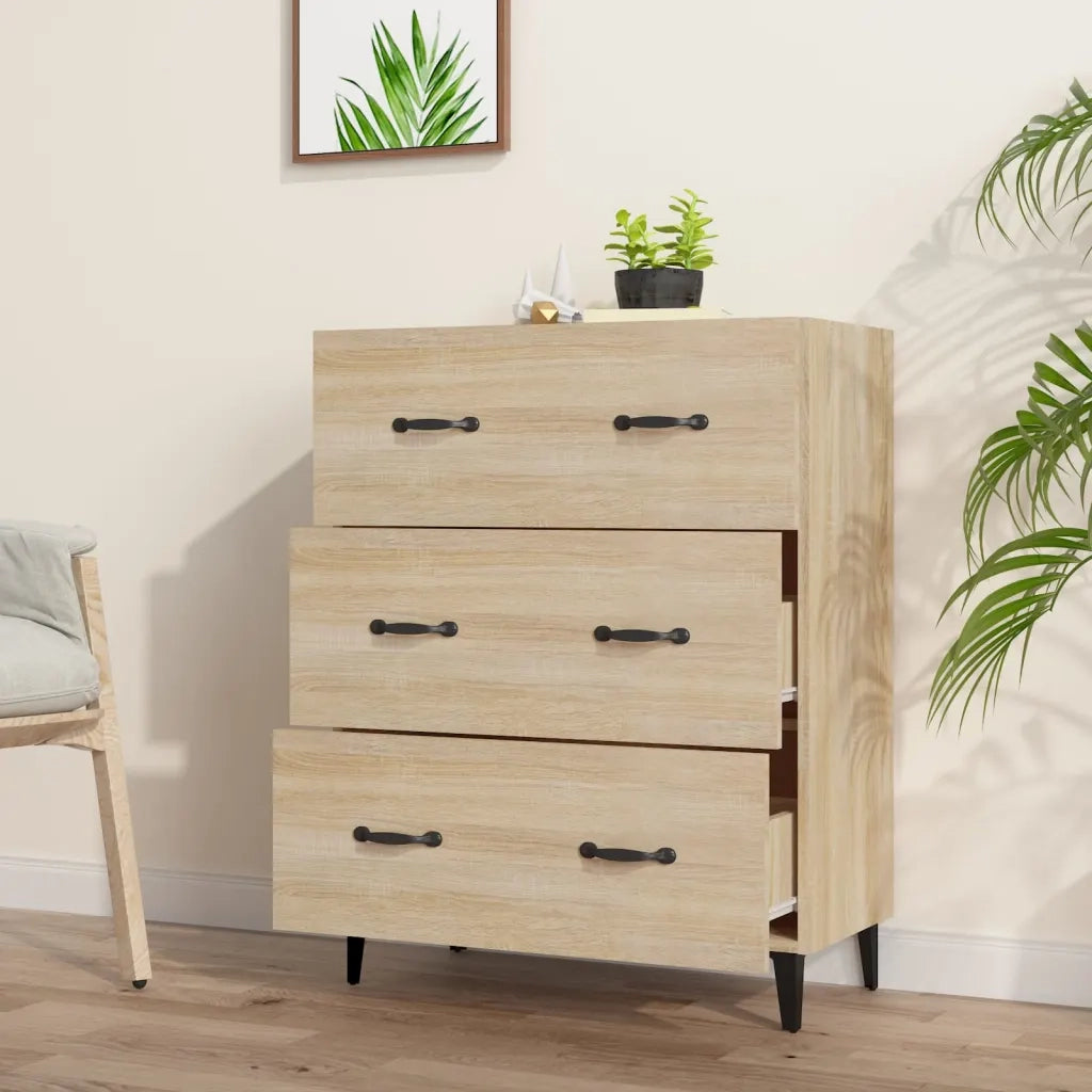 Credenza Rovere Sonoma 69,5x34x90 cm in Legno Multistrato cod mxl 25047
