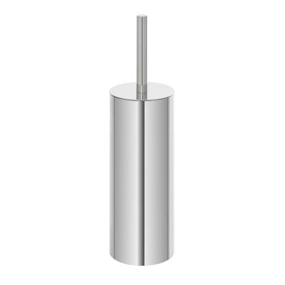 Portascopino tondo in acciaio inox 304 con setole nere e secchio estraibile