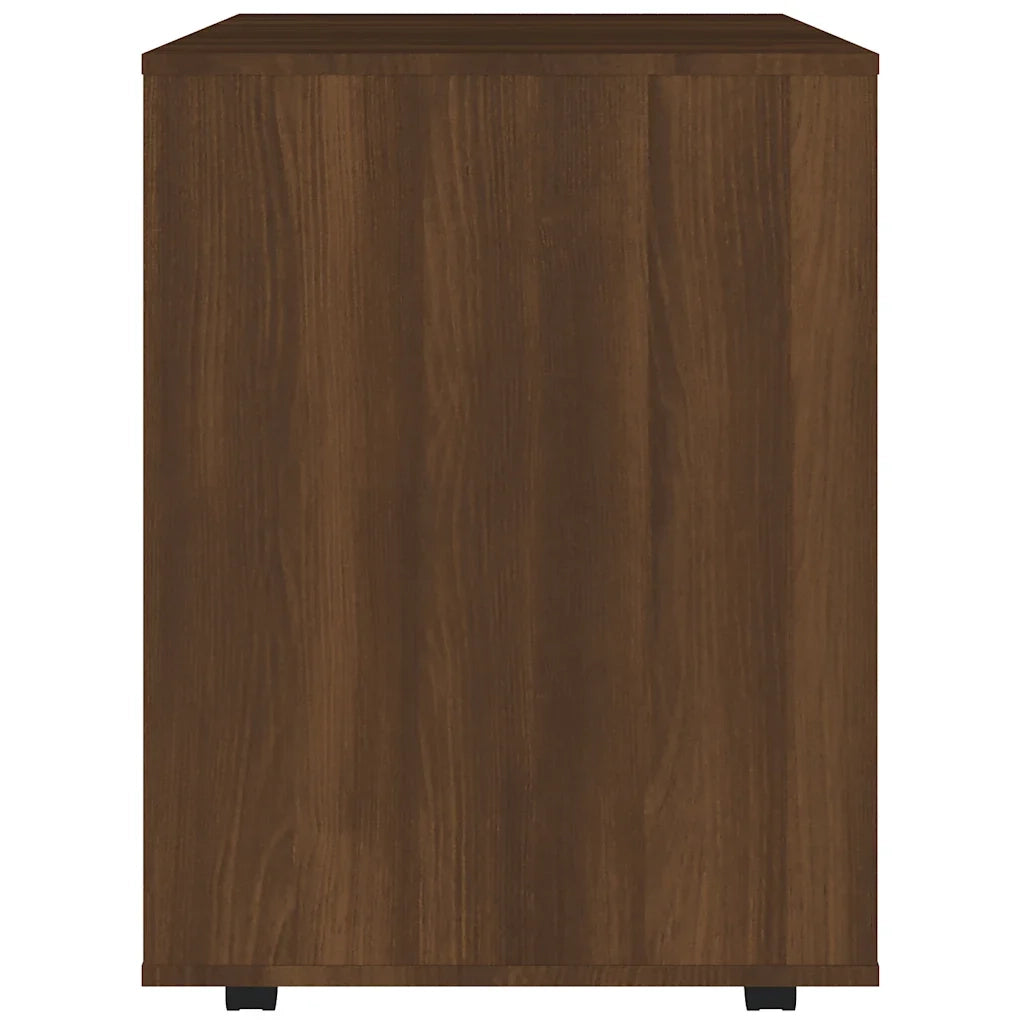 Mobile contenitore moderno con ruote 60 x 53 x 72 cm in legno composito marrone 02_0048261
