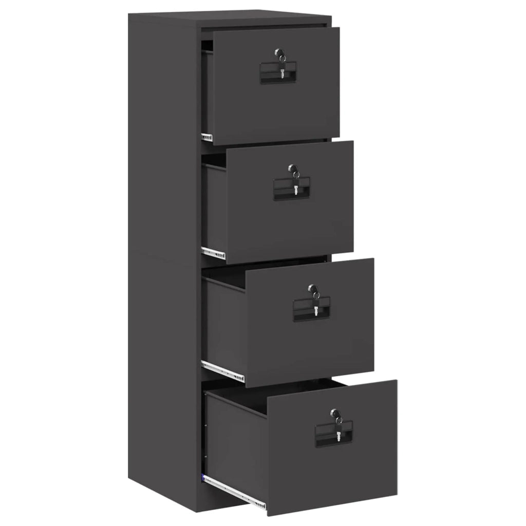 Armadio per File con cassetto Nero 45,5 x 42 x 139 cm CFW3532529