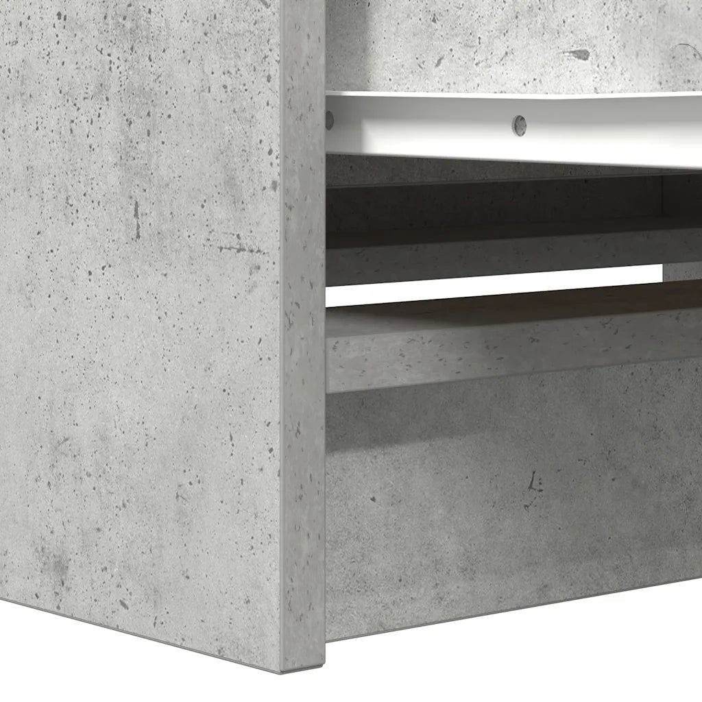 Mobile Porta TV Grigio Cemento 80x35x54 cm in Legno Multistrato