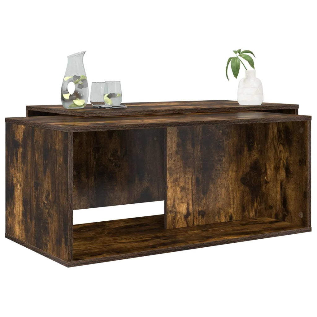 Set di Tavolini da Caffè 2 pcs Rovere fumé Legno multistrato 8000264
