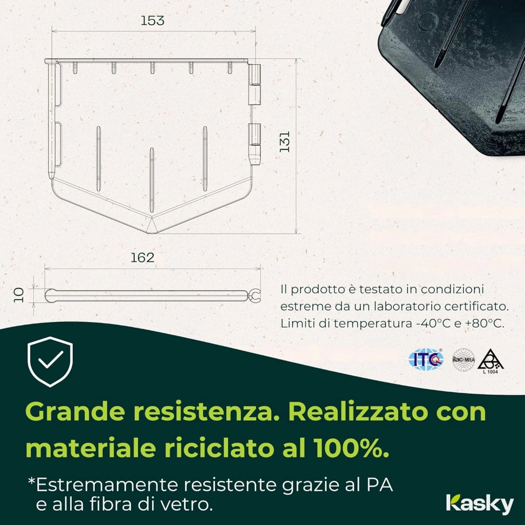 Bordura per Giardino Facile da Montare - È Sufficiente Martellarlo, Nessuna Trincea da Scavare - Bordatura per Aiuola Molto Stabile e Flessibile - Bordo in Plastica Riciclata - 10,7 m