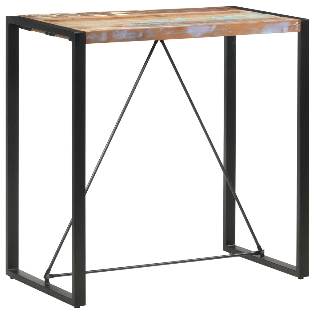 Tavolo da Bar 110x60x110 cm in Legno Massello di Recupero 285955