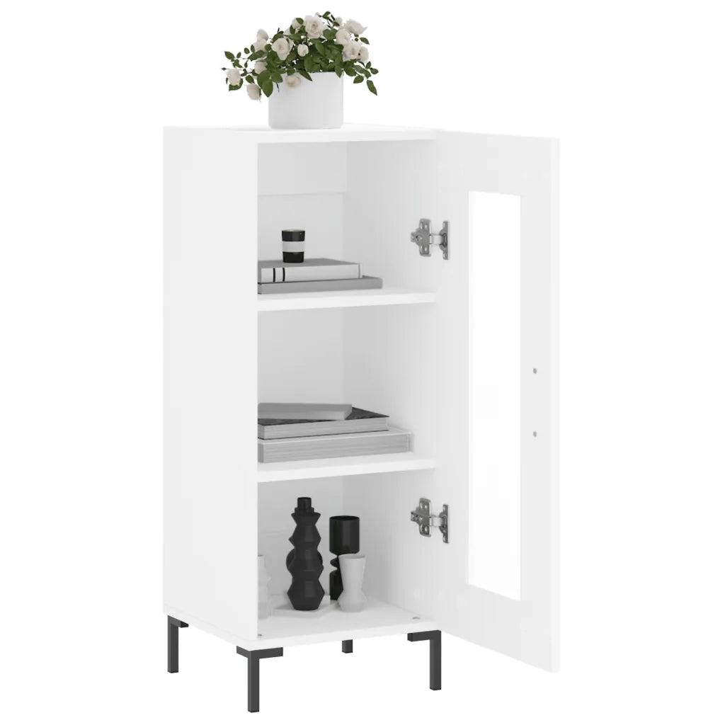 Credenza Bianca 34,5x34x90 cm in Legno Multistrato 828796