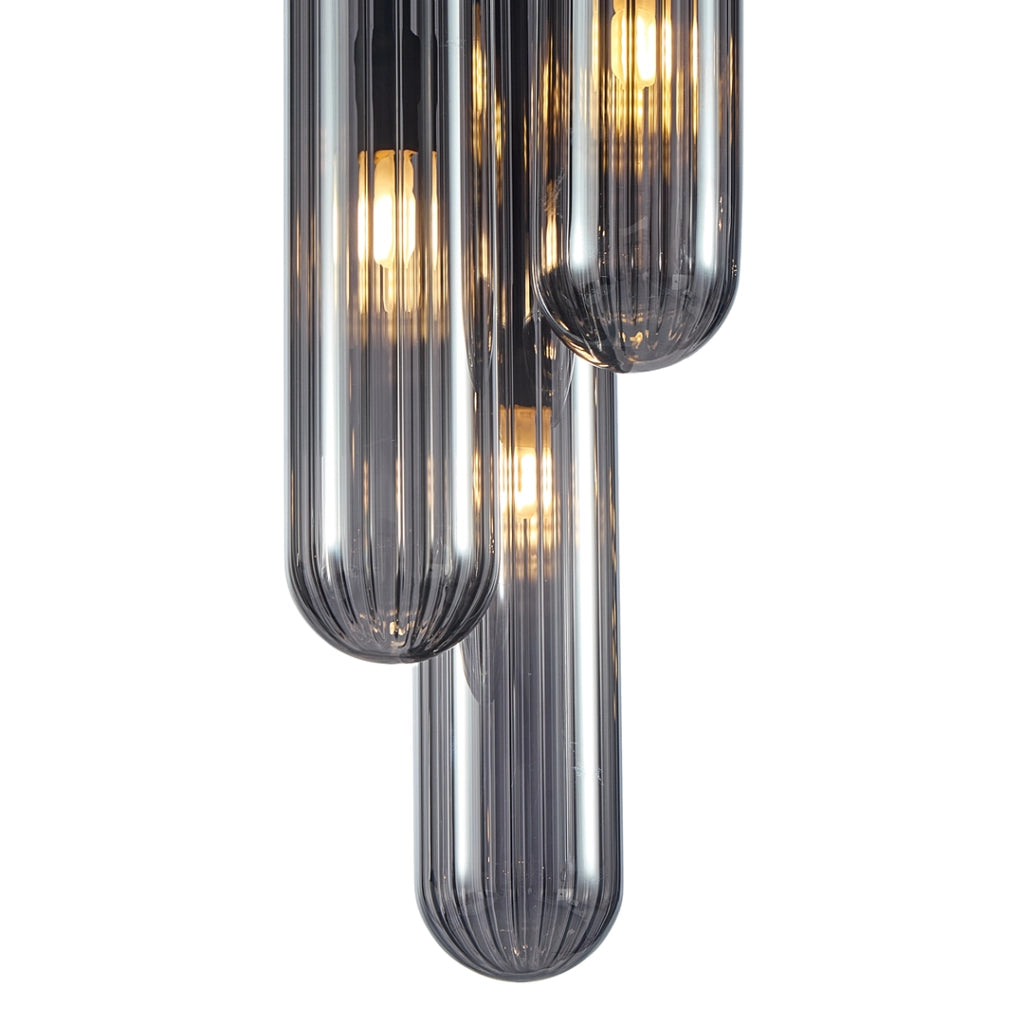 Plafoniera Milagro PAX nera 3xG9 vetro/metallo 35,5cm