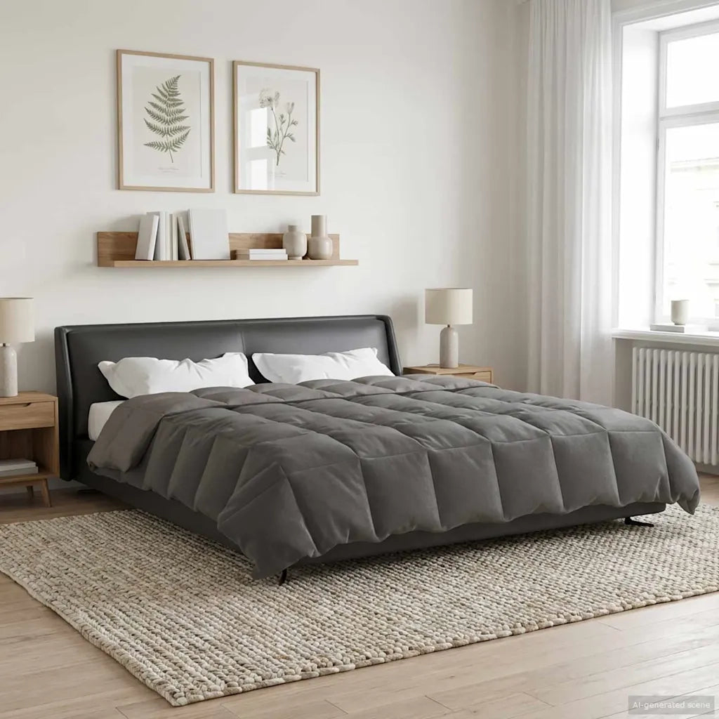 Piumone Completo Annuale Grigio chiaro 220 x 240 cm Microfibra 42026010
