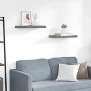 Scaffali a Parete 2 pz Grigio Lucido 50x23x3,8 cm in MDF cod mxl 33124