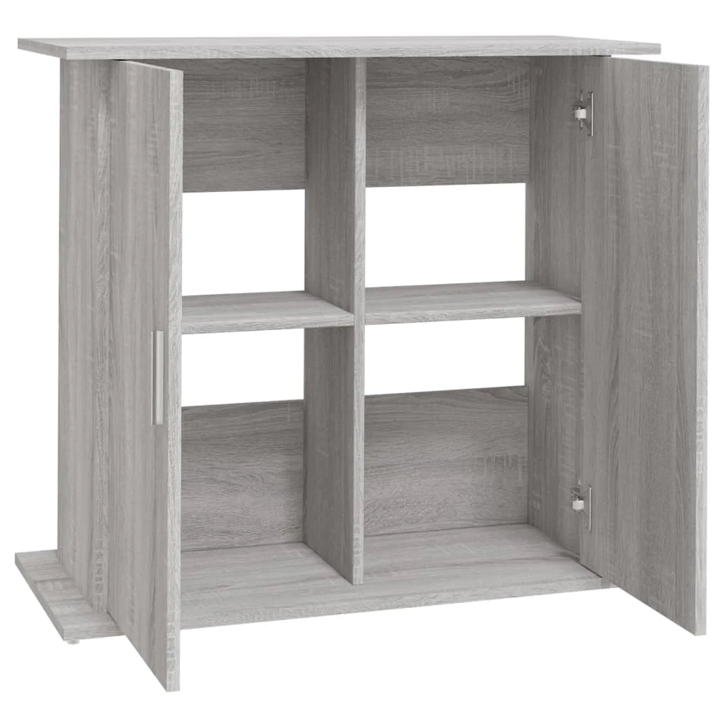 Supporto base per mobiletto acquario mobili Sonoma 81 x 36 x 73 cm legno ingegnerizzato grigio 02_0045095