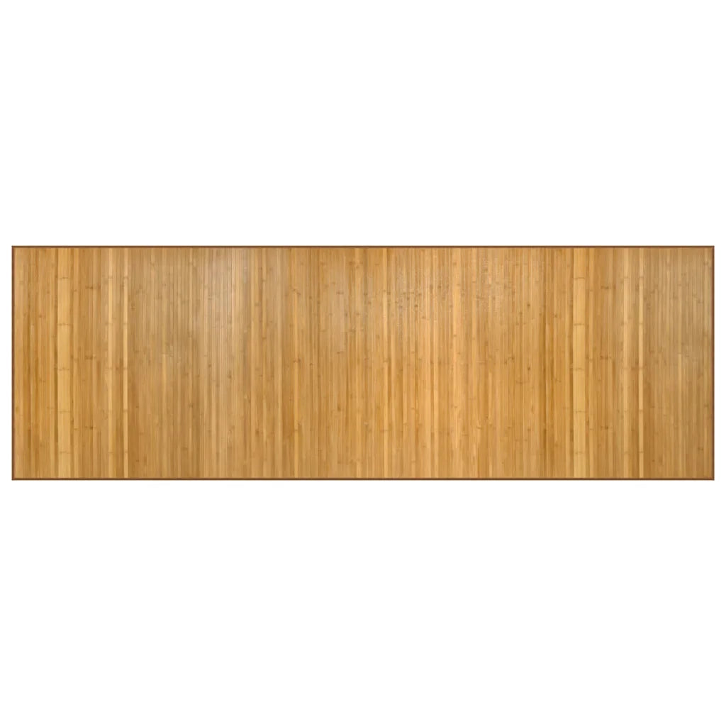 Tappeto Rettangolare Naturale 100x300 cm in Bambù 376949