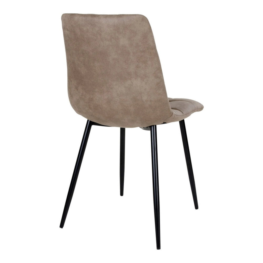 Set di 2 Sedie Middelfart, Marrone, Microfibra, 55x44x86 cm