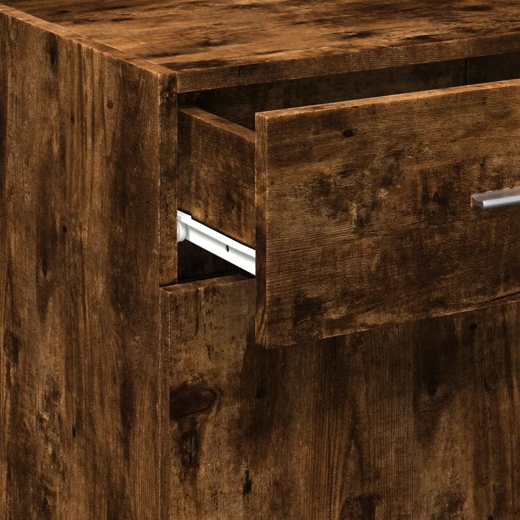 vidaXL Credenza Rovere Fumo 50x42,5x93 cm in Legno Multistrato