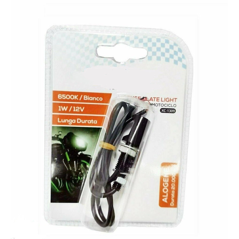 Trade Shop - Kit 2pz Luce A Led Per Targa Motociclo Moto Luce Bianca 6500k 1w Alogene Xc-1309 -