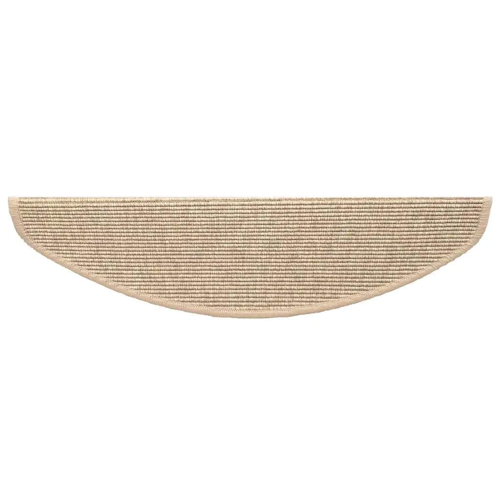 Tappetini per scale 15 pz 65x21x4 cm Beige chiaro Semicircolari Grandi 326903