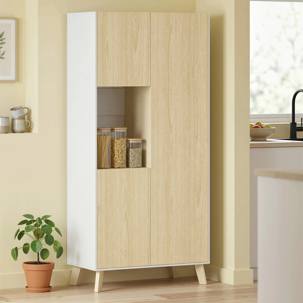 Armadio da Cucina ¨C zephmum ¨C Legno Naturale 170 cm