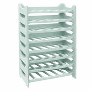 SET 8 CANTINETTE MODULARE PER 48 BOTTIGLIE  IMPILABILE PORTA BOTTIGLIE DI COLORE VERDE CHIARO