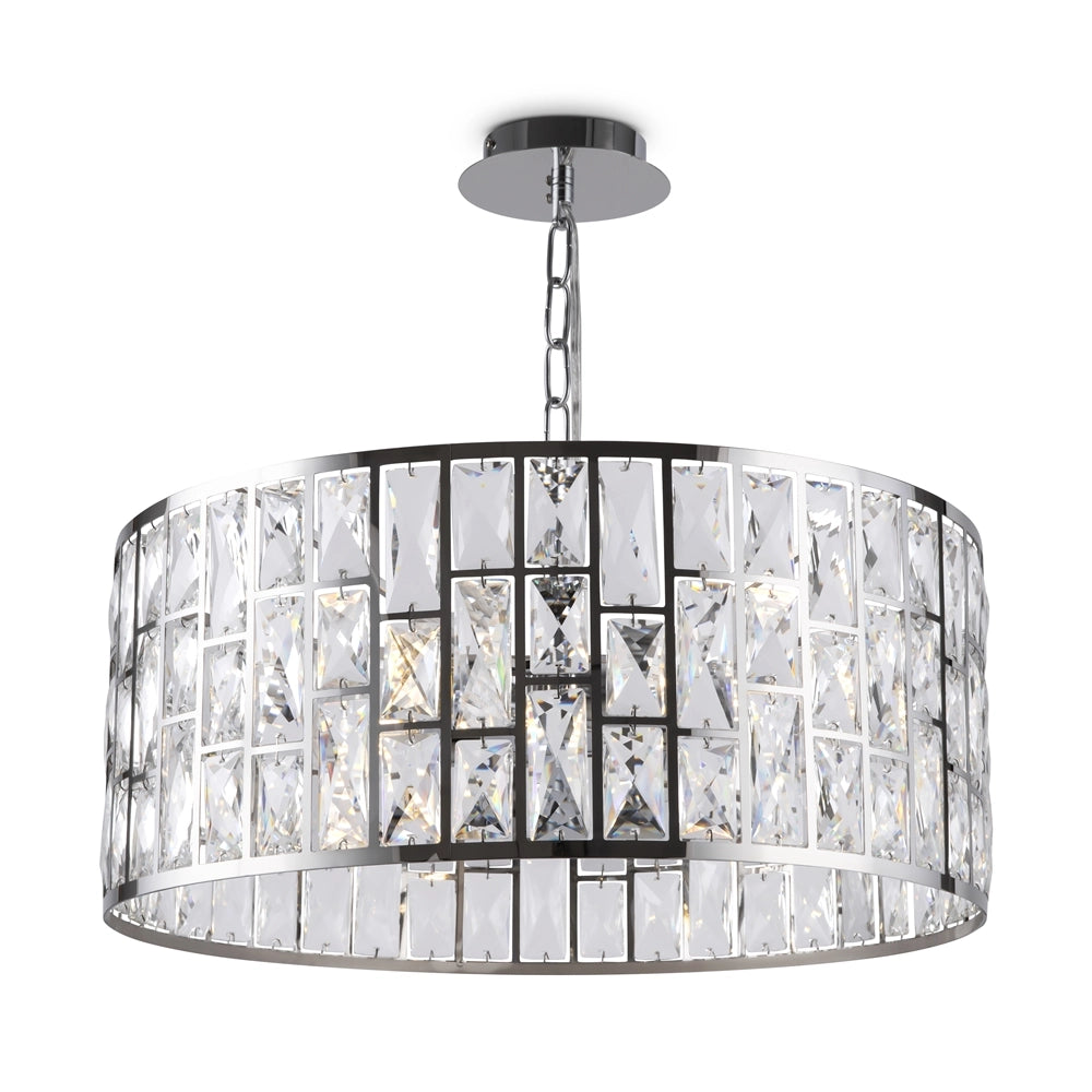 Lampadario cristallo cromato Maytoni Gelid 4xE27 Ø50