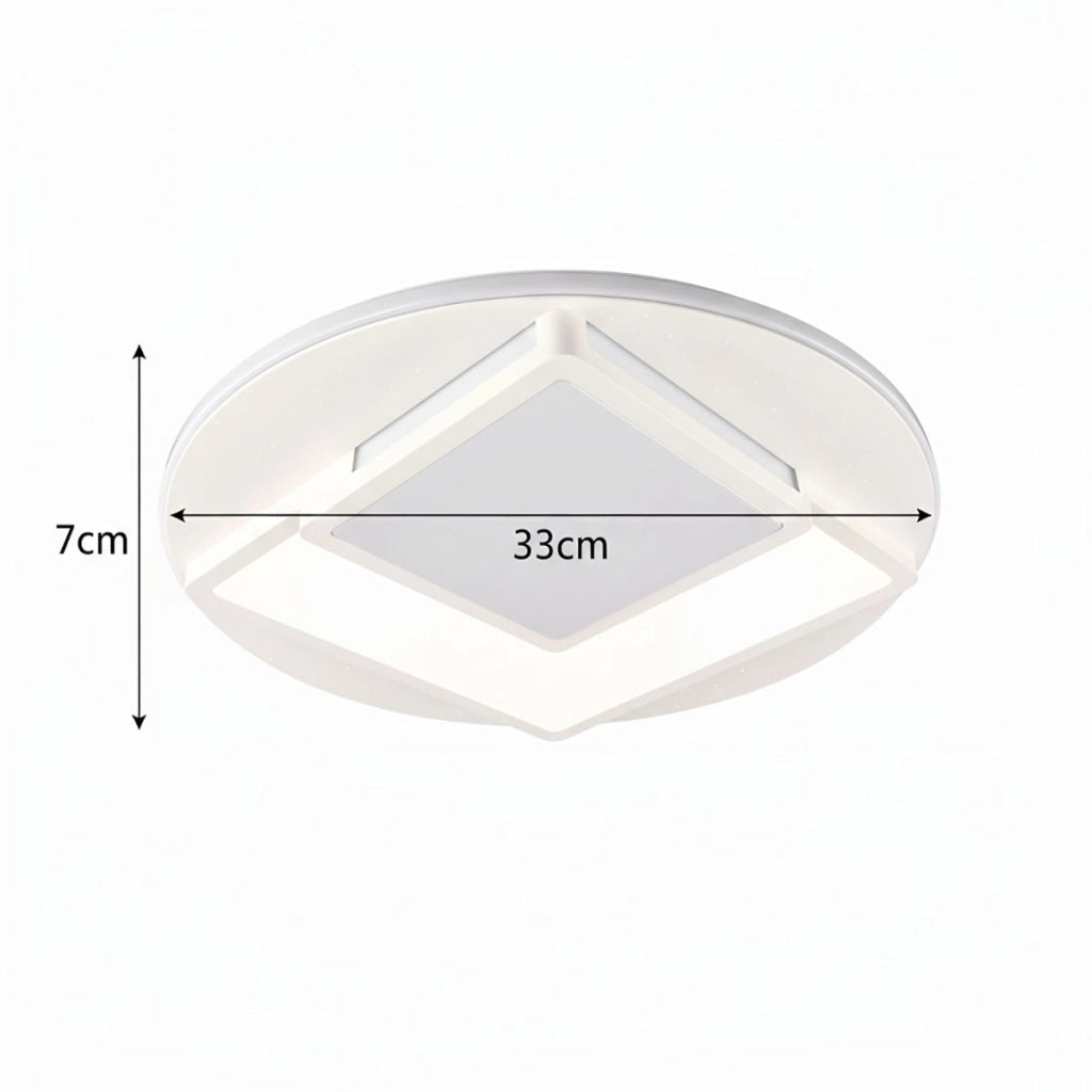 PLAFONIERA LED 36W 3CCT 3000K 4000K 6500K 4400LM DESIGN GEOMETRICO 33CM ET-31641