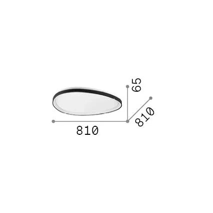 Plafoniera Collezione GEMINI LED 42W Luce Calda 3000K Ottone Ideal Lux