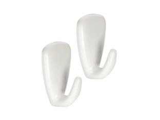 GANCIO ADESIVO GRANDE IN PLASTICA PZ.2 PRESTO- - cm.3x4 - 6 pezzi TESCOMA