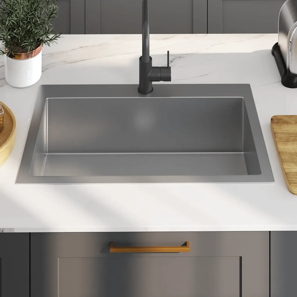 Lavello da Cucina Lavorato a Mano in Acciaio Inox CFW8564641