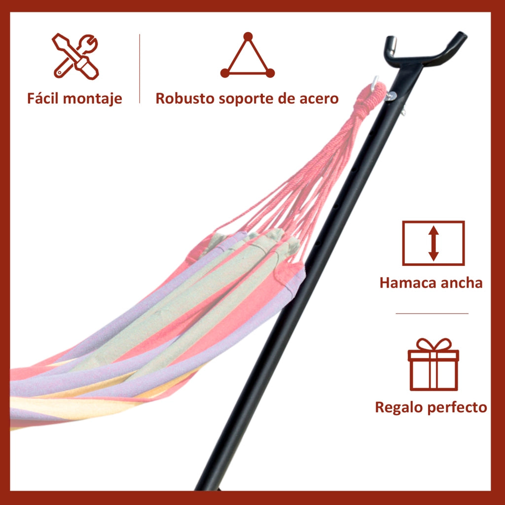 Supporto per Amaca in Metallo Aggiustabile ¨C zephmum ¨C 290x117x108 cm Nero