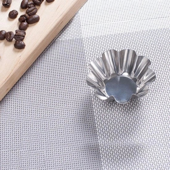 18 pezzi di cupcake a forma di uovo, a forma di uovo, riutilizzabili, in acciaio inossidabile, per budino, torta, biscotto, muffin