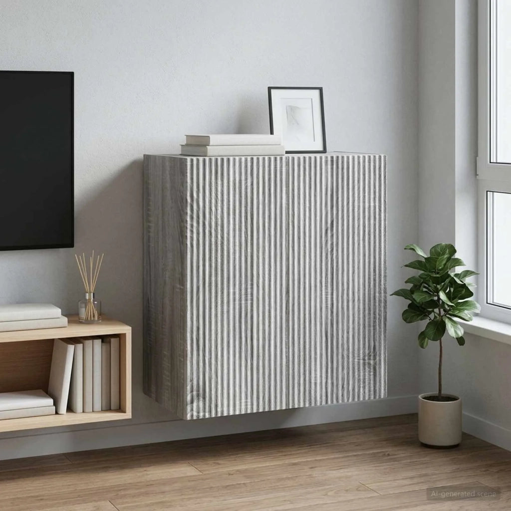 Mobiletto a muro Sonoma grigio 59 x 31 x 60 cm 898411