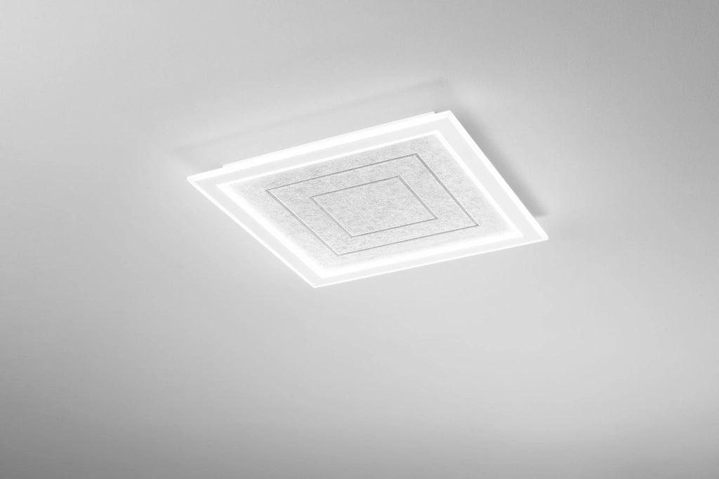PLAFONIERA AUX GRIGIA QUADRATA IN PMMA 40W 5100LM CCT 3000 E 4000 E 6500K 60X5.5CM