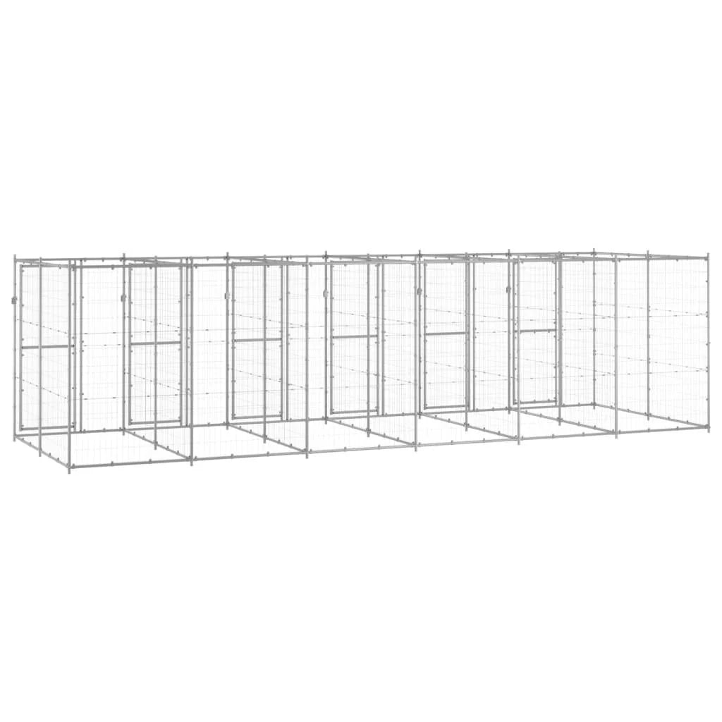 Recinto per animali da esterno per cani in acciaio zincato 14,52 m² 02_0000407