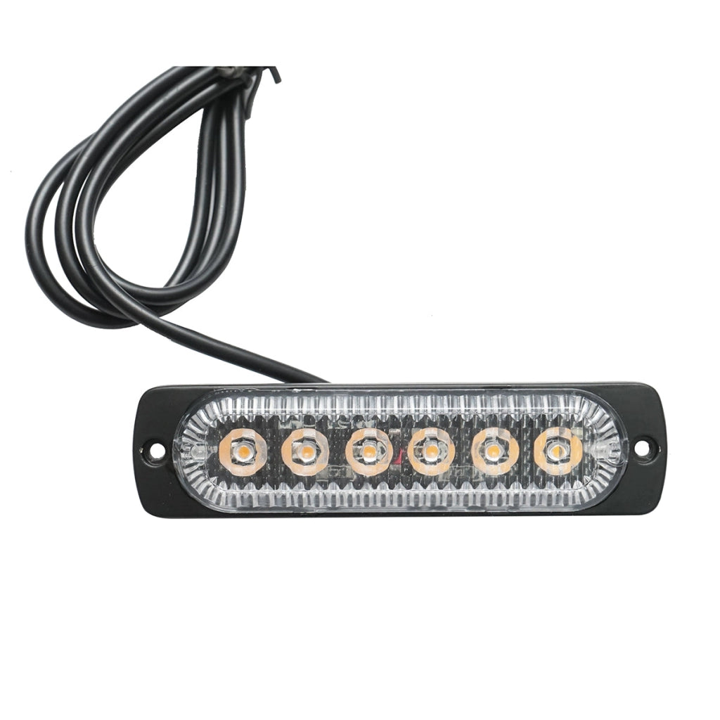 Set di 4 lampade stroboscopiche a LED 24W, 12-24V gialle, centralina con 4 moduli 110x28x12mm