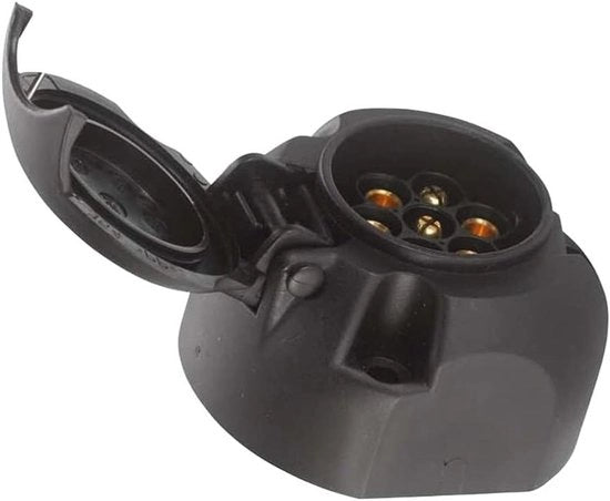 Contatto di illuminazione verde - 7-pini per veicoli, auto, rimorchi - connettore 12V con contenitore in rame antimonotermico