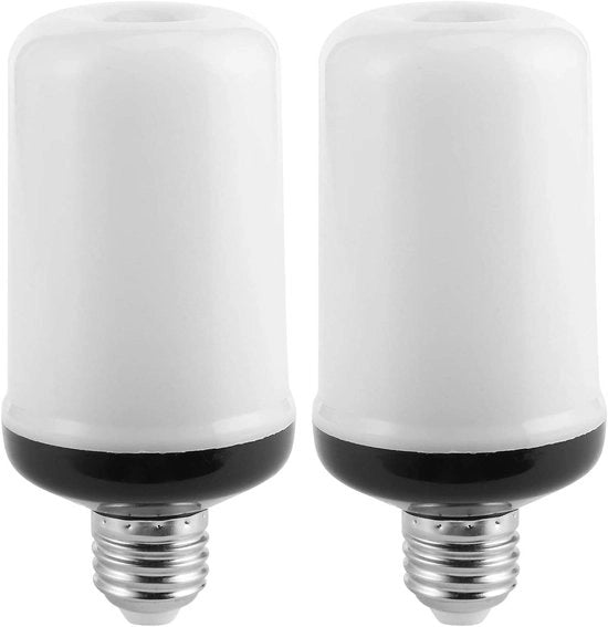 Lampada a LED 2 pezzi E27 Simulazione di una lampada a olio con effetto gravitazionale - 4 modalità - Economia di energia - Lampada da tavolo a effetto fiamma - Utilizzabile all'aperto e all'interno - Lampada da festa con effetto di una stufa a legna.