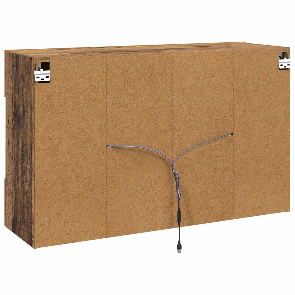 Mobile TV da parete con LED Legno vecchio 98,5 x 30 x 60,5 cm 8000985