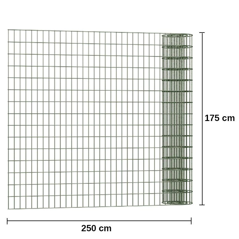 Rete Metallica Straus In Rotolo Da 250 X H 200 Cm Altezza: 1.75 m