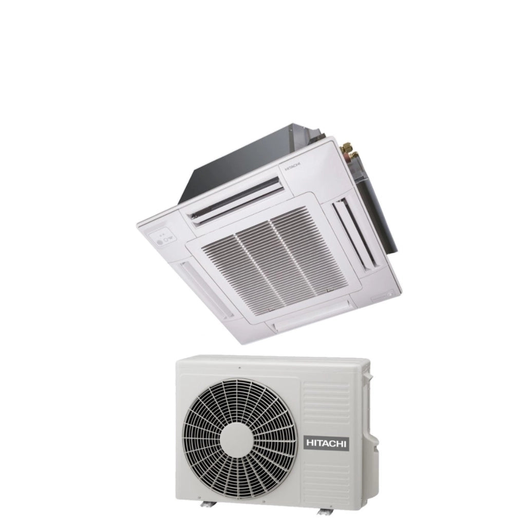Climatizzatore Condizionatore Hitachi a Cassetta 4 Vie Inverter 9000 Btu RAI-25RPE R-32 Wi-Fi Optional con Griglia Inclusa - Novità