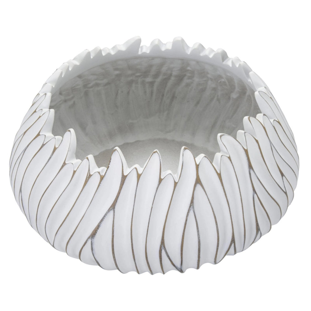 Vaso Decorativo VKH670, Bianco, Poliresina, 40x40x20 cm
