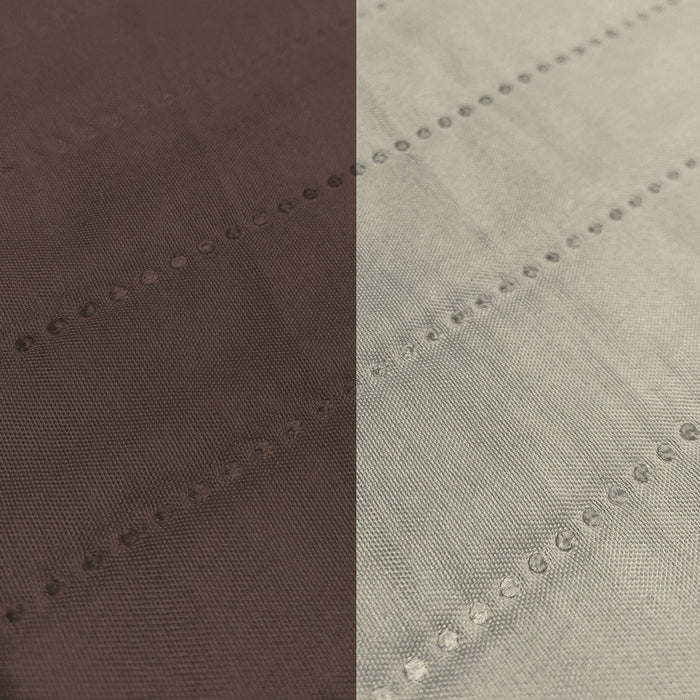 Copridivano Impermeabile Trapuntato 2 Posti Double Face in Microfibra Marrone/Panna