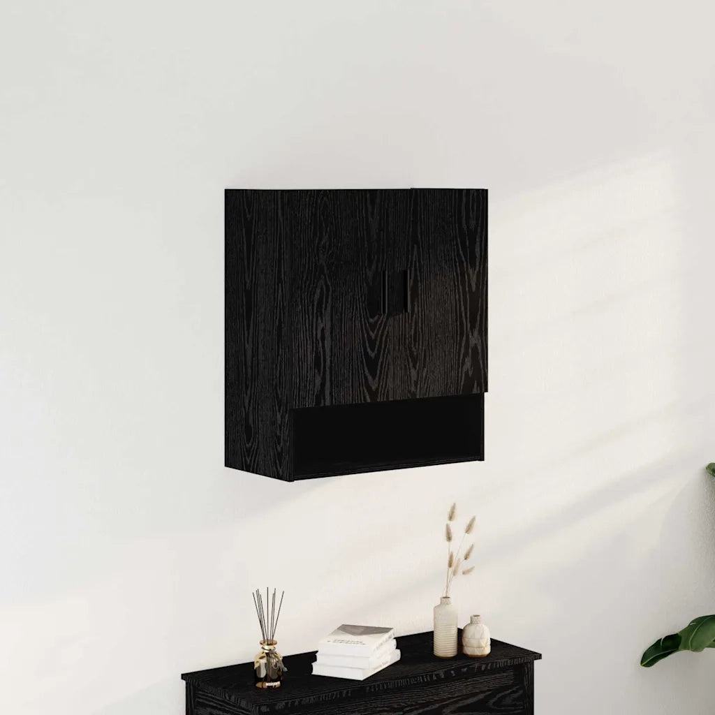 Mobile a muro 60 x 31 x 70 cm Legno ingegnerizzato Rovere Nero 862941