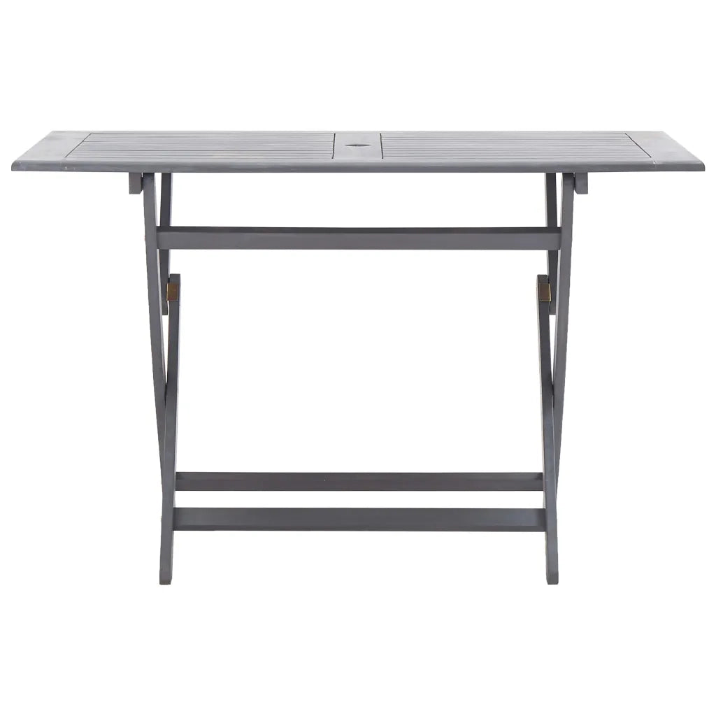 Set da Pranzo per Giardino 5 pz Legno Massello di Acacia Grigio cod mxl 35419