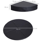 Materassino rotondo per pole dance Ø150 cm, 5 cm, nero